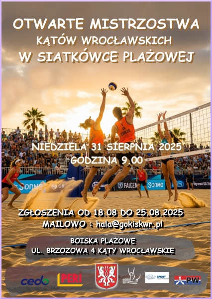 OTWARTE MISTRZOSTWA KĄTÓW WROCŁAWSKICH W SIATKÓWCE PLAŻOWEJ